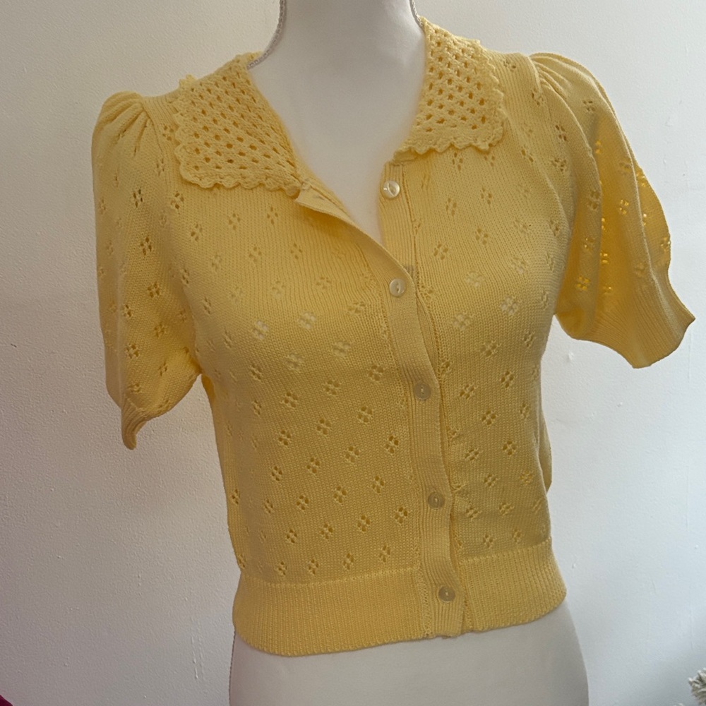 Sunny Yellow Knit Cardigan